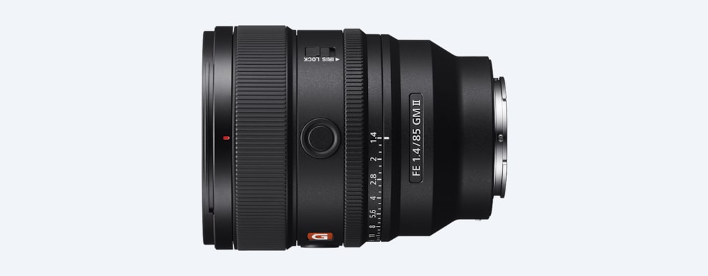 A product image showing the left-side view of the lens